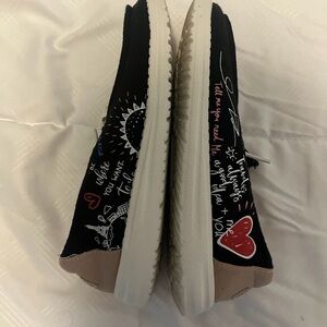 Heydude Wanderlust Stylish Black, White, & Pink Women's Shoes